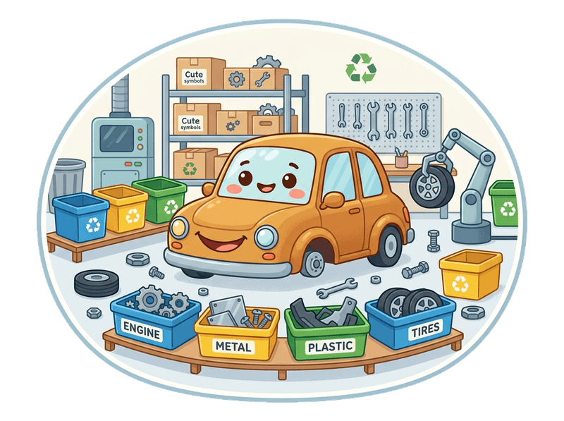 Salvage & Dismantling service illustration